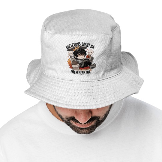 Discover Percy Jackson - Nico Di Angelo Skeleton sticker Bucket Hats