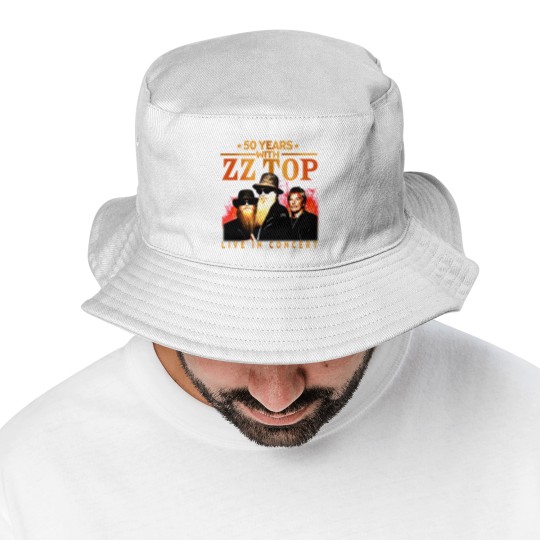 Discover ZZ Top 50 Years Live In Concert The Memories Bucket Hats, ZZ Top Bucket Hats