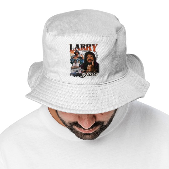 Discover Larry June Unisex Bucket Hats larry june,larry june Bucket Hats,good job larry,orange Bucket Hats