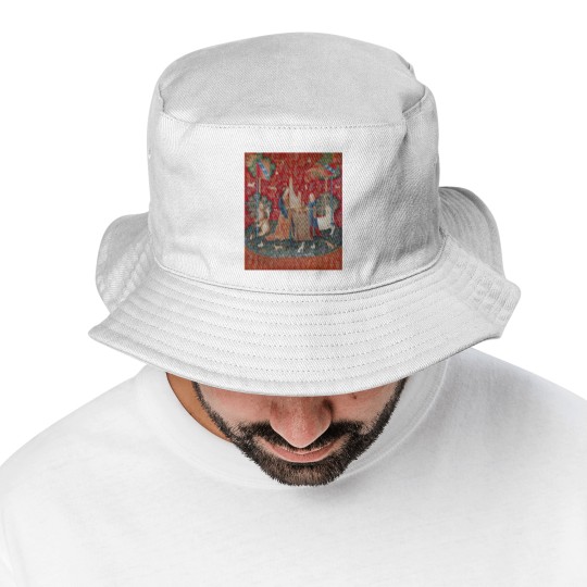Discover Lady and Unicorn Medieval Tapestry Bucket Hats