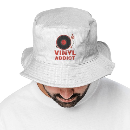 Discover Vinyl Addict Bucket Hats for Vinyl Turntable DJs Bucket Hats