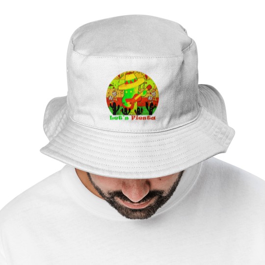 Discover Lets Fiesta Cinco De Mayo Mexican Guitar Cactus Bucket Hats