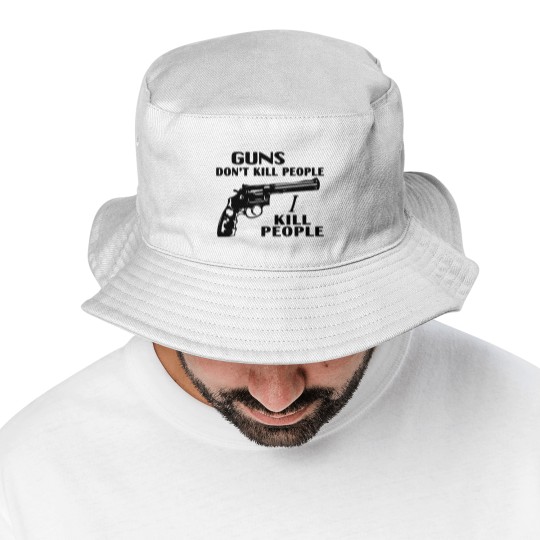 Discover Guns don't kill people, I kill people Bucket Hats, happy gilmore Adam Sandler Bucket Hats