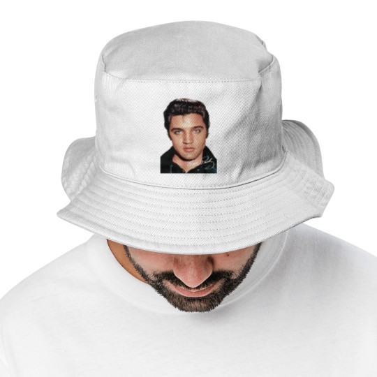 Discover Elvis Presley Signature Bucket Hats Short Sleeve Cotton White Women Men S to 5XL