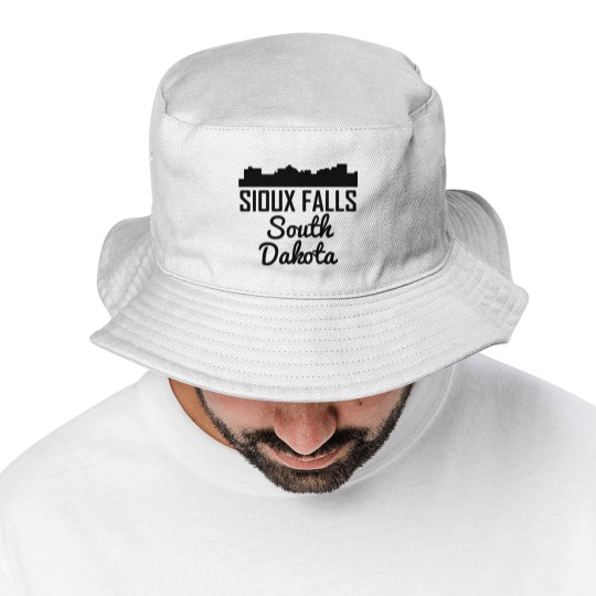 Discover Sioux Falls South Dakota Skyline Bucket Hats