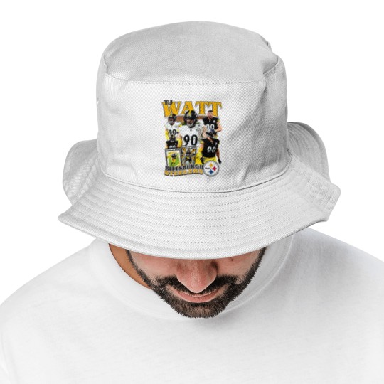 Discover Vintage 90s Graphic Style T. J. Watt Bucket Hats, Football Bucket Hats