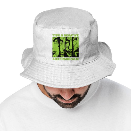 Discover Type O Negative World Coming Down Album Cover Bucket Hats, Hard Rock Music Bucket Hats