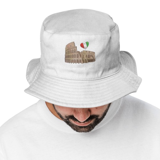 Discover I Love Rome Italy Colosseum Bucket Hats