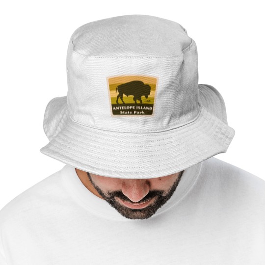 Discover antelope island state park utah bison herd souvenir Bucket Hats