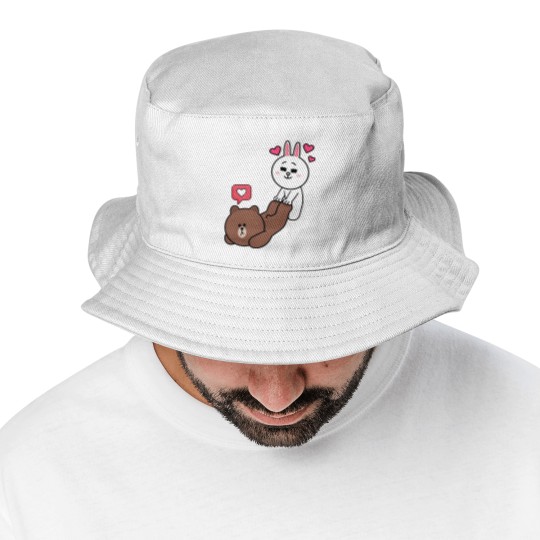 Discover Brown and Cony Love Bucket Hats