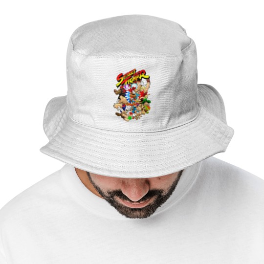 Discover SF Mens Bucket Hats, Street Fighter, Arcade Bucket Hats, Cool Bucket Hats, Gaming Bucket Hats