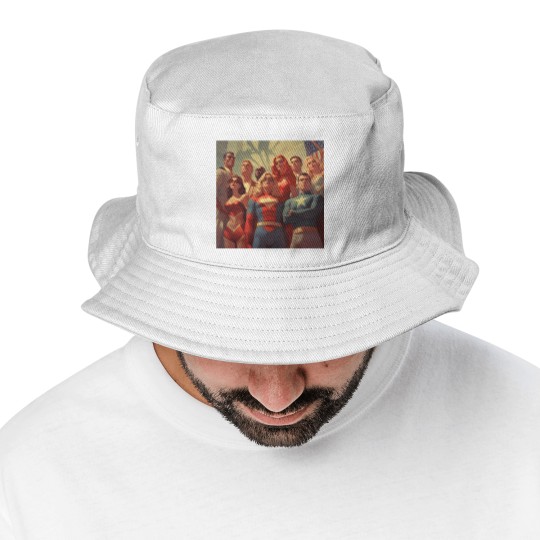 Discover justice society of America Bucket Hats