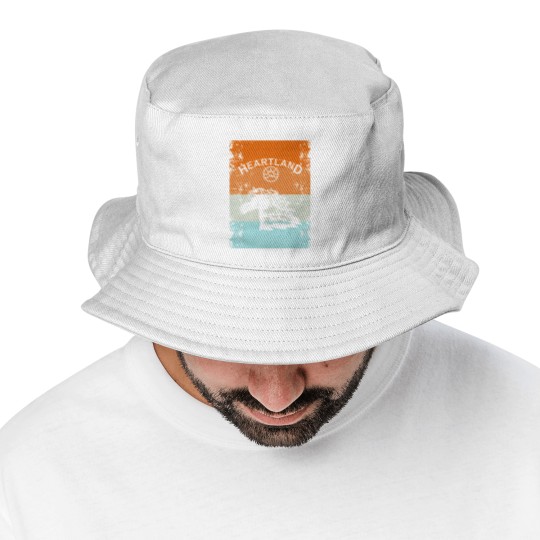 Discover Heartland,heartland ranch,Sunset heartland Bucket Hats