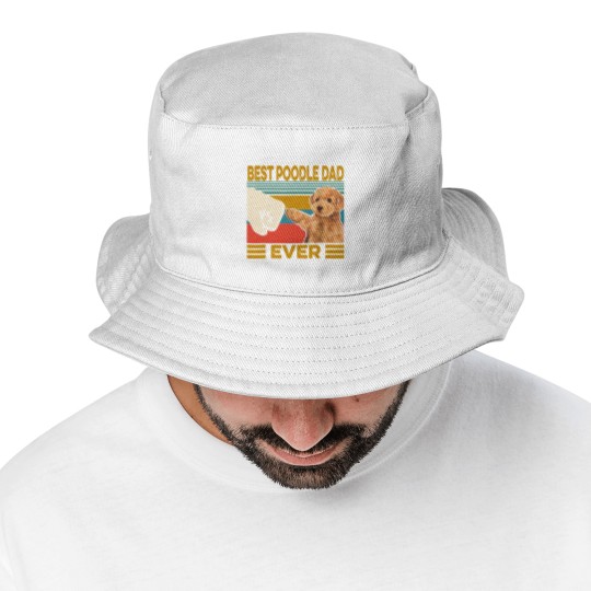 Discover Poodles Vintage Best Poodle Dad Ever dog lover Fathers Day 211 Poodle dog Bucket Hats