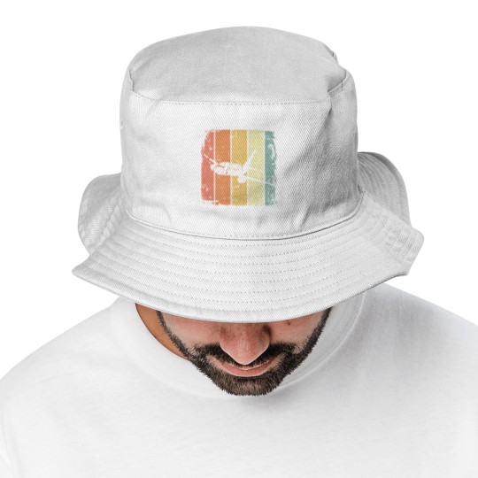 Discover Airplane Vintage Passenger Airplane Bucket Hats