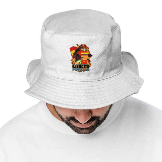 Discover Brigadas Internacionales No Pasaran Spanish Civil warr Red Star Raised Fist Revolution 3836 Bucket Hats