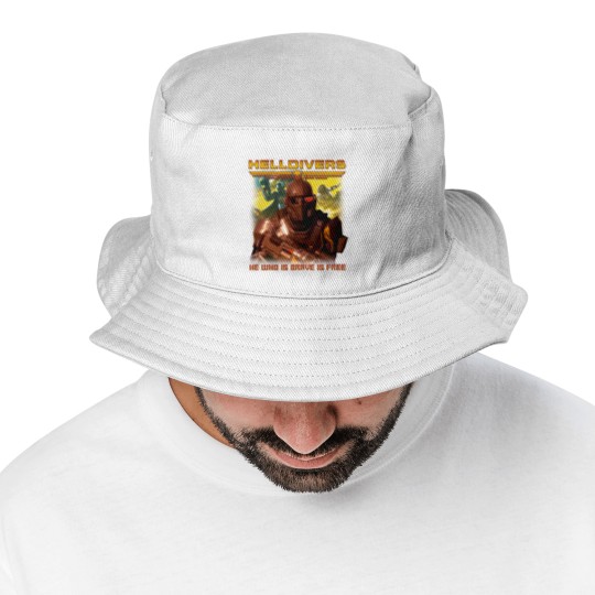 Discover Helldivers Vintage 90s Bucket Hats, Helldivers 2 Bucket Hats, Helldivers Vintage Bucket Hats