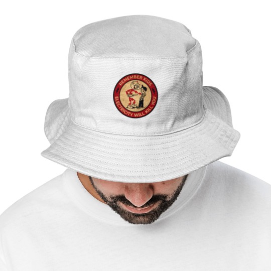 Discover Electricity Will Kill You Vintage Bucket Hats