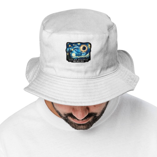 Discover Vintage American Totality Starry Night Eclipse Solar 2024 Bucket Hats