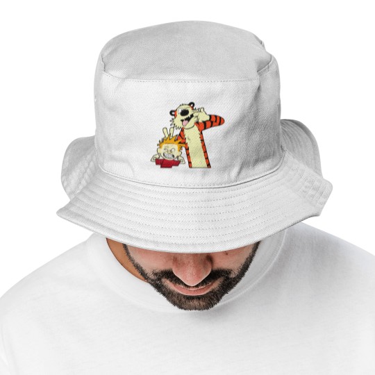 Discover calvin and hobbes, calvin and hobbes logo, calvin and hobbes merch, calvin and hobbes cartoon Bucket Hats