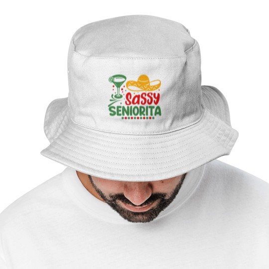 Discover Sassy Seniorita Sombrera Cinco De Mayo Margarita L Bucket Hats