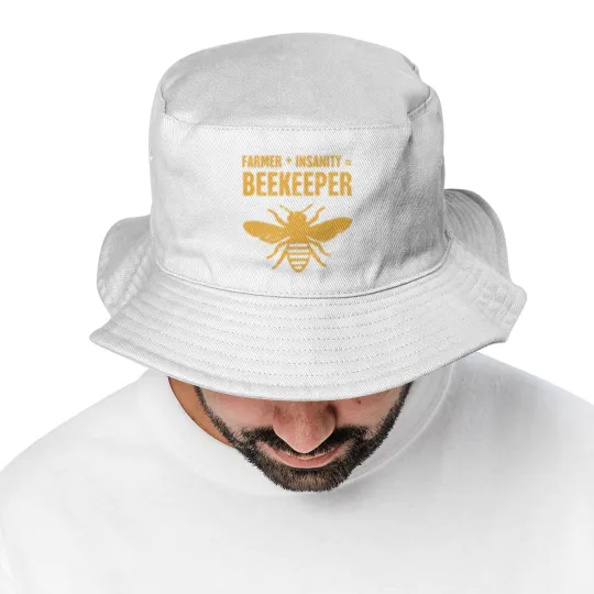 Discover Funny Bee Keeper Design Bucket Hats