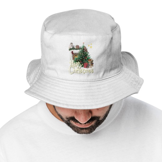 Discover Hogwarts at Christmas Inspired Oversized Bucket Hats, Wizard School Christmas T, Unisex Bucket Hats