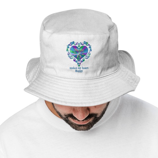 Discover Music Makes My Heart Happy Bucket Hats