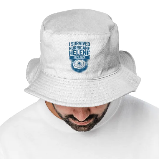 Discover I Survived Hurricane Helene Bucket Hats