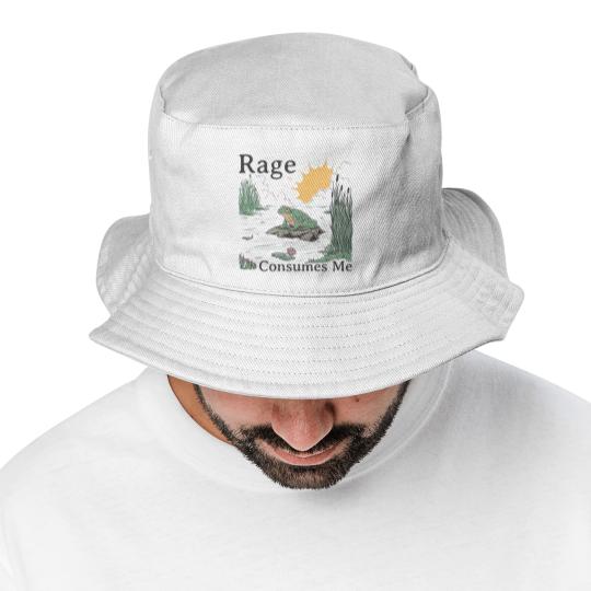 Discover Rage Consumes Me Bucket Hats, Frog Pond Bucket Hats, Meme Frog Bucket Hats, Vintage Style Unisex Bucket Hats