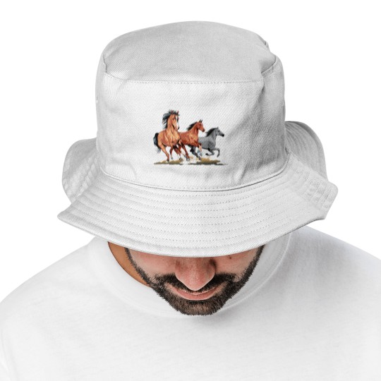 Discover Horses | Three Horses Bucket Hats
