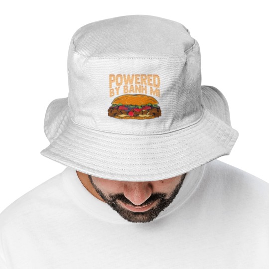 Discover Powered By Banh Mi Funny Vietnamese Food Gift Bucket Hats