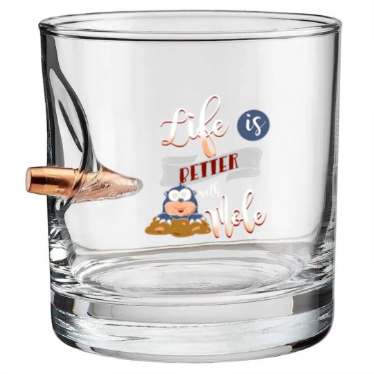 Discover Life is better with a Mole Moles Bullet Whiskey Glasses