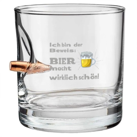 Discover Beer Quote Funny Funny brewery Bullet Whiskey Glasses