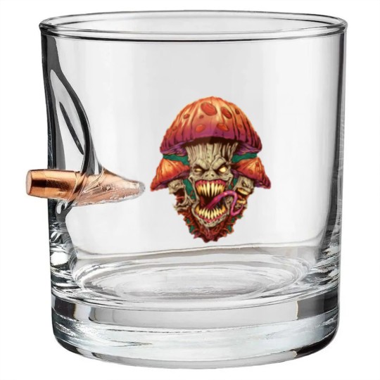 Discover The 3 Evil Mushrooms Bullet Whiskey Glasses