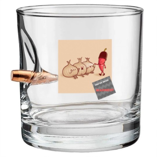 Discover pepper spray man gets his onions.. Bullet Whiskey Glasses