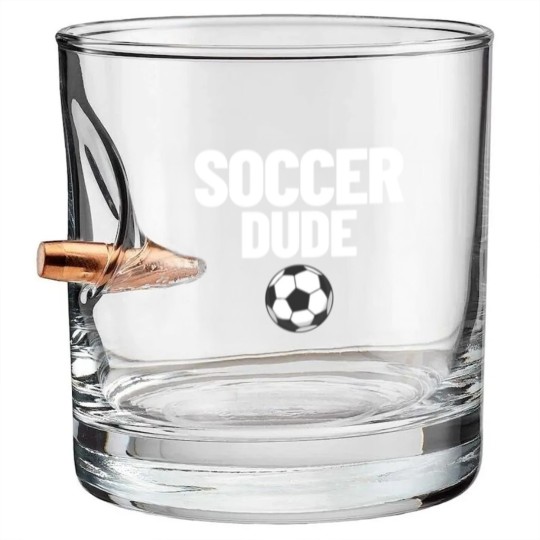 Discover Soccer Dude Men's Soccer Fan Gift Soccer Dude Bullet Whiskey Glasses