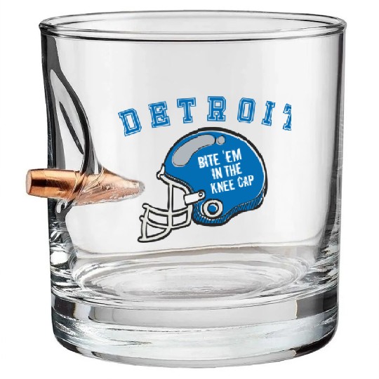 Discover Detroit Michigan Michigander Sunday Lion Kneecap Bite Fans Bullet Whiskey Glasses