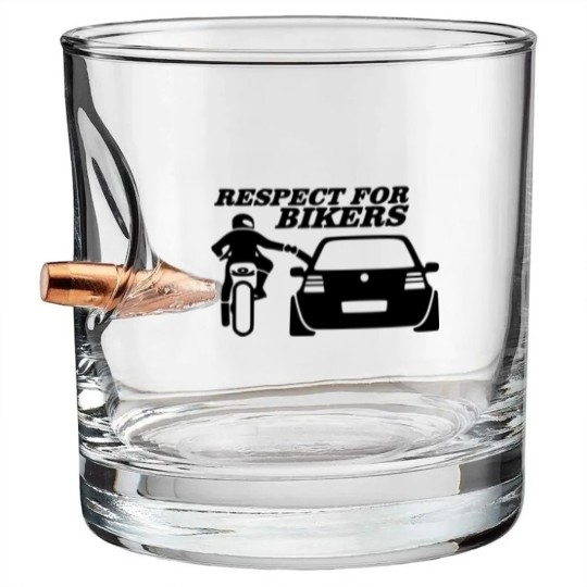 Discover Respect for bikers Bullet Whiskey Glasses