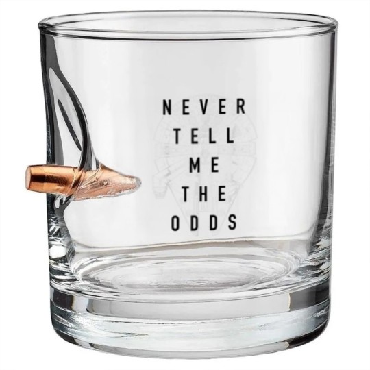 Discover PRO Falcon Never Tell Me The Odds Bullet Whiskey Glasses