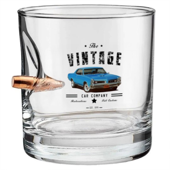 Discover Vintage Car Company Bullet Whiskey Glasses