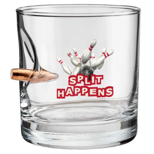 Discover Bowling Split Happens Bullet Whiskey Glasses
