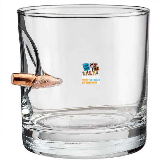 Discover Eracism the Eraser of Racism Black lives matter Bullet Whiskey Glasses