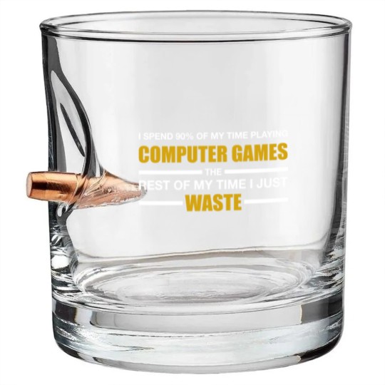Discover Computer Gaming Bullet Whiskey Glasses