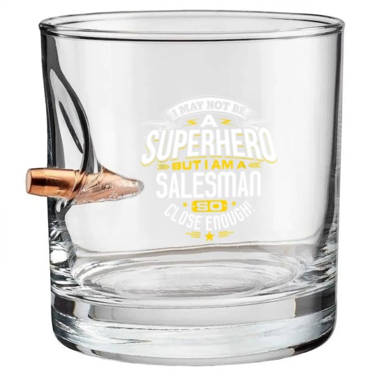 Discover Salesman Idea Professional Superhero Salesmen Bullet Whiskey Glasses
