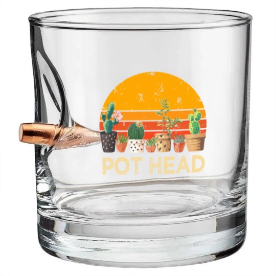 Discover Pot Head Stone Flowers Bullet Whiskey Glasses