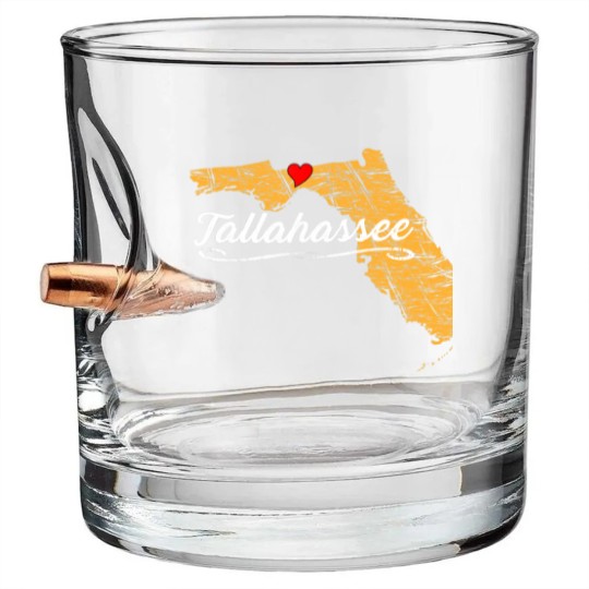 Discover City of Tallahassee Florida | Vacation Souvenir - Graphic Bullet Whiskey Glasses