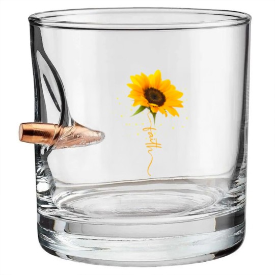 Discover Sunflower Bullet Whiskey Glasses Faith Beautiful yellow sunflower sunflower blooms funny