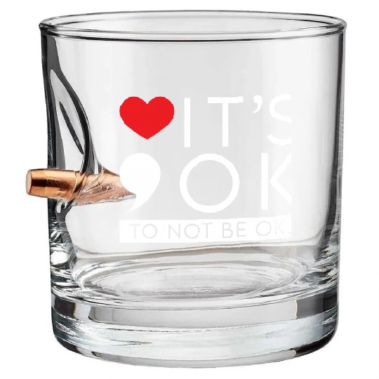 Discover Green Ribbon Warrior & Supporters - Mental Health Awareness Bullet Whiskey Glasses