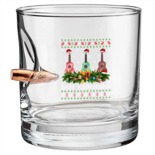 Discover Mele Kalikimaka Ukulele Guitar  Bullet Whiskey Glasses